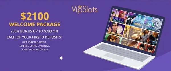 VIPSlots R$2100 welcome bonus 