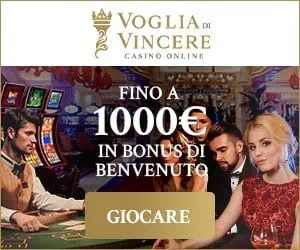 Voglia di Vincere Casino (Italia) R$1,000 bonus e giri gratuiti