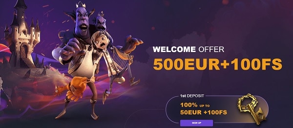 500 EUR and 100 Free Spins 